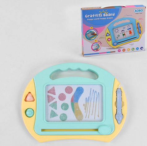 Кольорова дощечка для малювання з печатками, фото 1