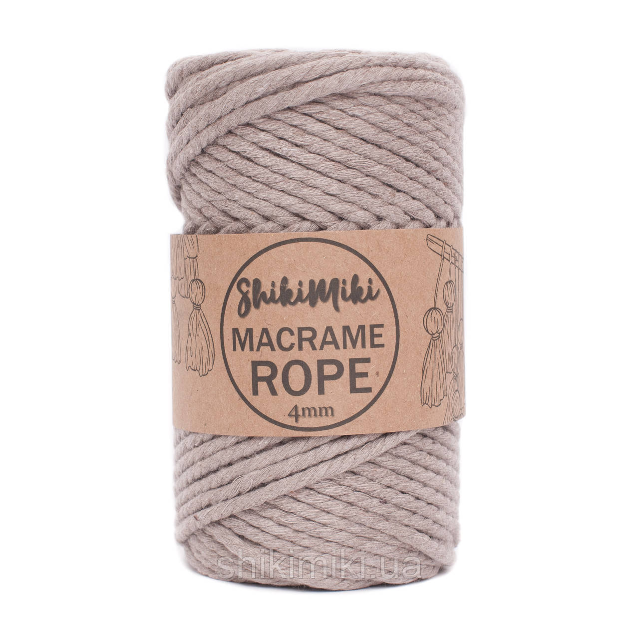 Еко шнур Shikimiki Rope 4mm, колір Капучино