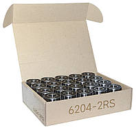 Комплект подшипников KT 6204 2RS (упаковка 100 штук) (180204) (0002358720) (0002155400) (20x47x14)