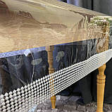 Скатертина силіконова з перлами біла на будь-який стіл (Під замовлення), фото 8