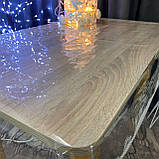 Скатертина силіконова з перлами біла на будь-який стіл (Під замовлення), фото 10