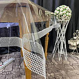 Скатертина силіконова з перлами біла на будь-який стіл (Під замовлення), фото 7