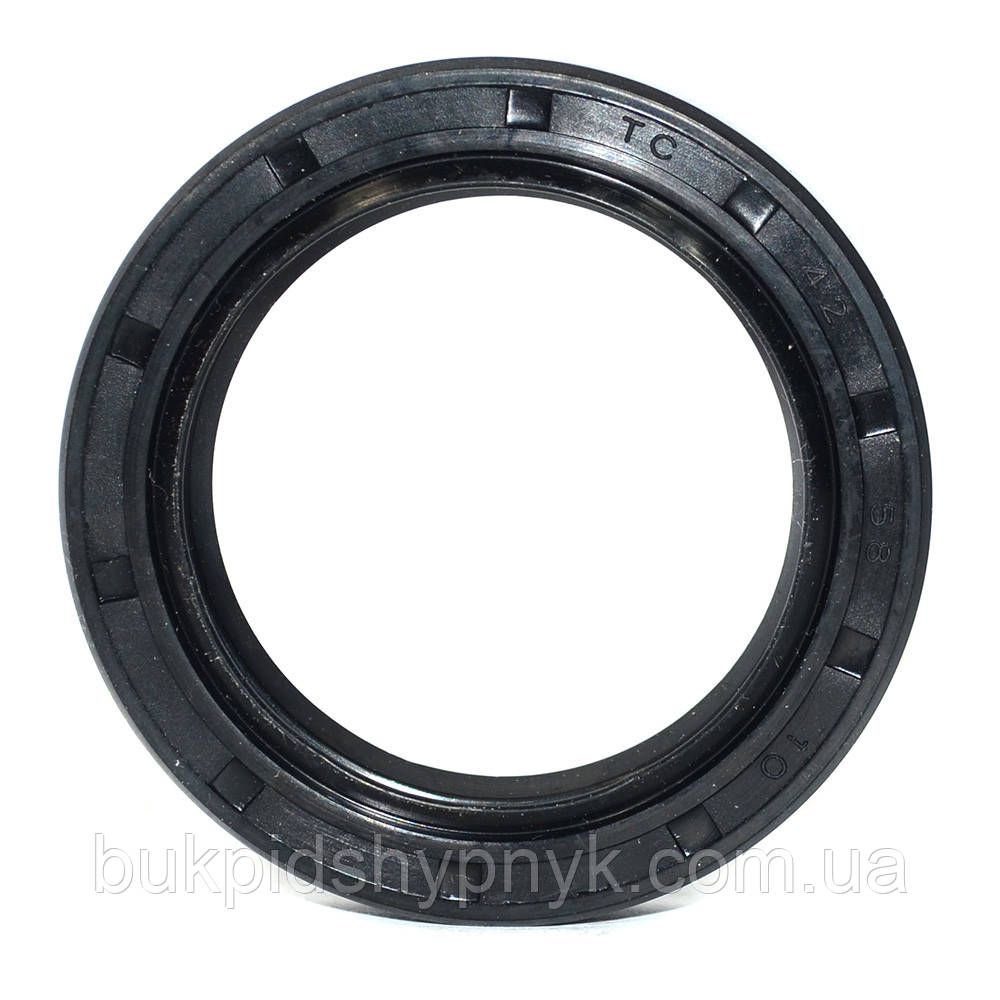 Сальник маточини переднього колеса ЗАЗ-968М (Запорожець) JIM (Манжета армована) (42x58x10), фото 1
