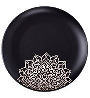 Тарелка десертная черная Kora 20,5 см