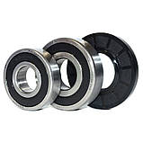 Ремонтний комплект підшипників для пральних машин LG (+ порція мастила для сальників) CX 6305 2RS і 6306 2RS, фото 2