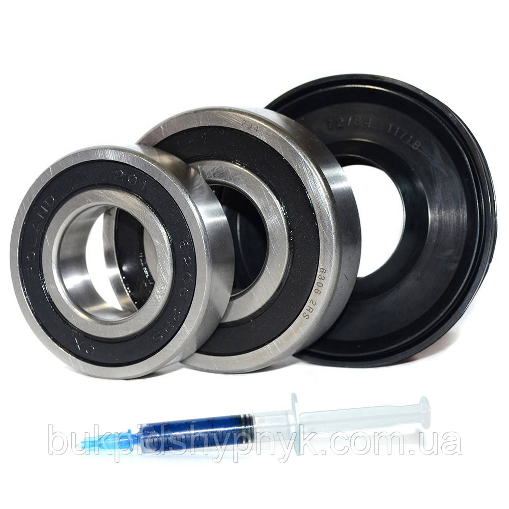 Ремонтний комплект підшипників для пральних машин Bosch, Siemens (+ порція мастила для сальників) CX 6206 2RS, фото 1