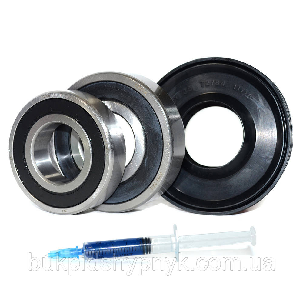 Ремонтний комплект підшипників для пральних машин Bosch, Siemens (+ порція мастила для сальників) ZKL 6206 2RS, фото 1