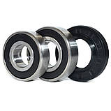 Ремонтний комплект підшипників для пральних машин Indesit і Ariston (+ порція мастила для сальників) ZKL 6204, фото 2