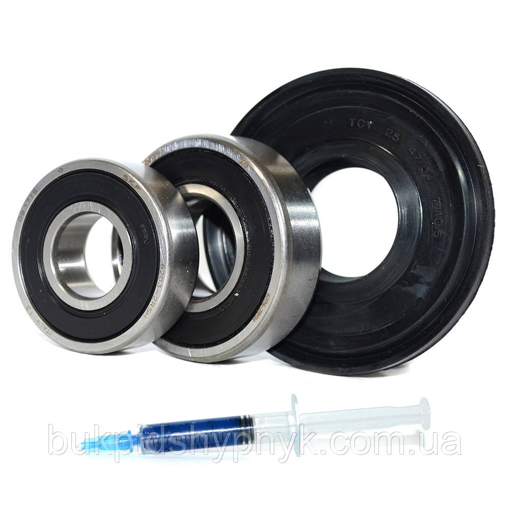 Ремонтний комплект промислових підшипників для пральних машин Indesit і Ariston (+ порція для змащення, фото 1