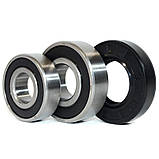 Ремонтний комплект підшипників для пральних машин Indesit і Ariston (+ порція мастила для сальників) ZKL 6203, фото 2