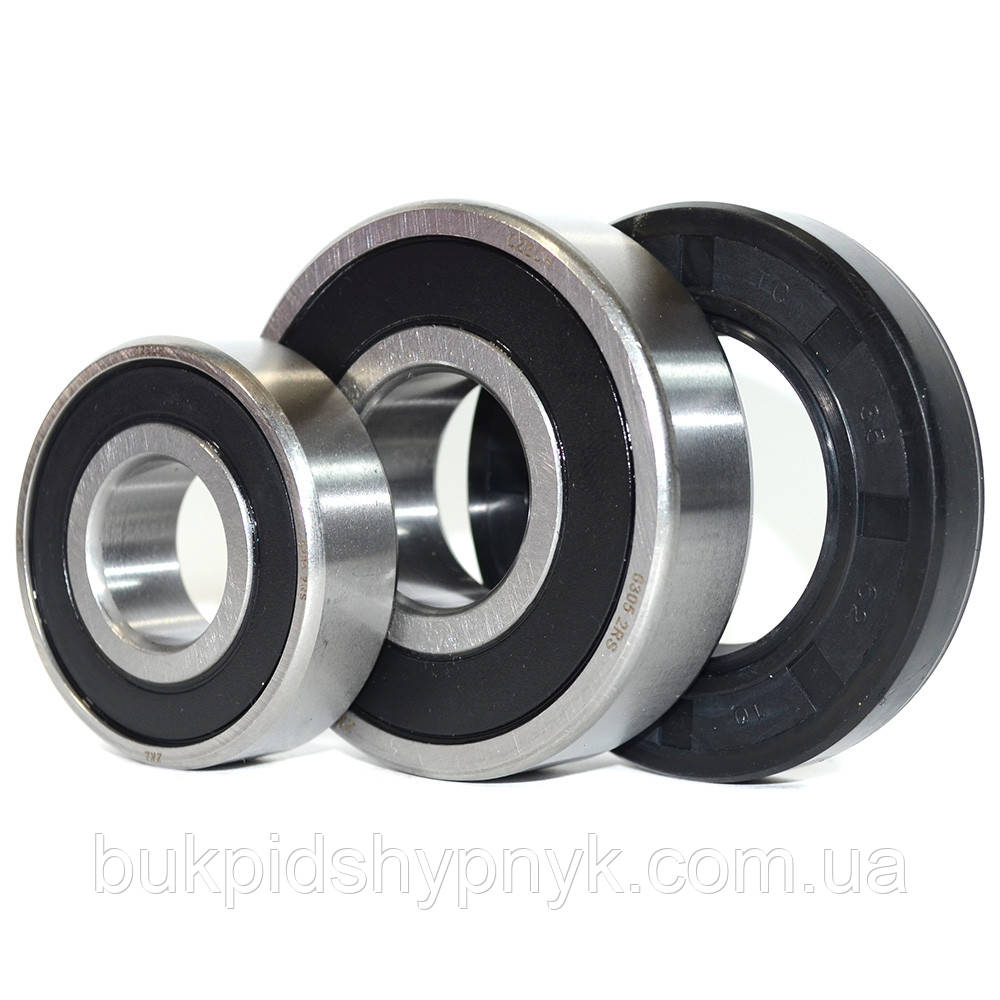 Ремонтний комплект підшипників для пральних машин ARDO ZKL 6204 2RS і 6305 2RS і сальник (35x62x10), фото 1