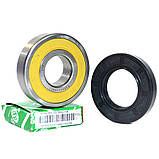 Ремонтний комплект нержавіючих підшипників для пральних машин ARDO (+ порція мастила для сальників) ISB 6204, фото 3