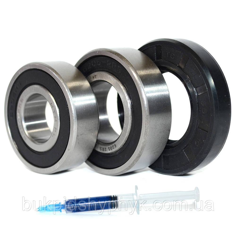 Ремонтний комплект підшипників для пральних машин BEKO і Blomberg (+ порція мастила для сальників) NT 6204, фото 1