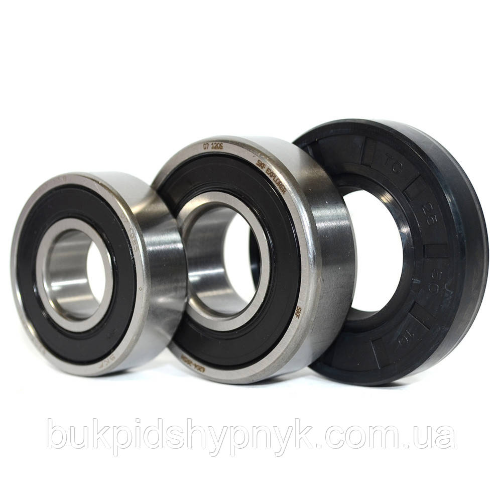 Ремонтний комплект промислових підшипників для пральних машин BEKO SKF 6203 2RSH і 6204 2RSH і сальник, фото 1