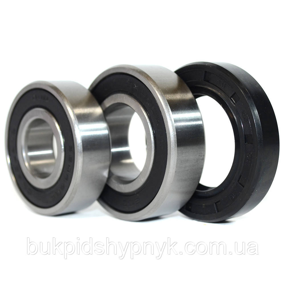 Ремонтний комплект підшипників для пральних машин Ardo Electrolux Zanussi CX 6204 2RS і 6205 2RS і сальник, фото 1