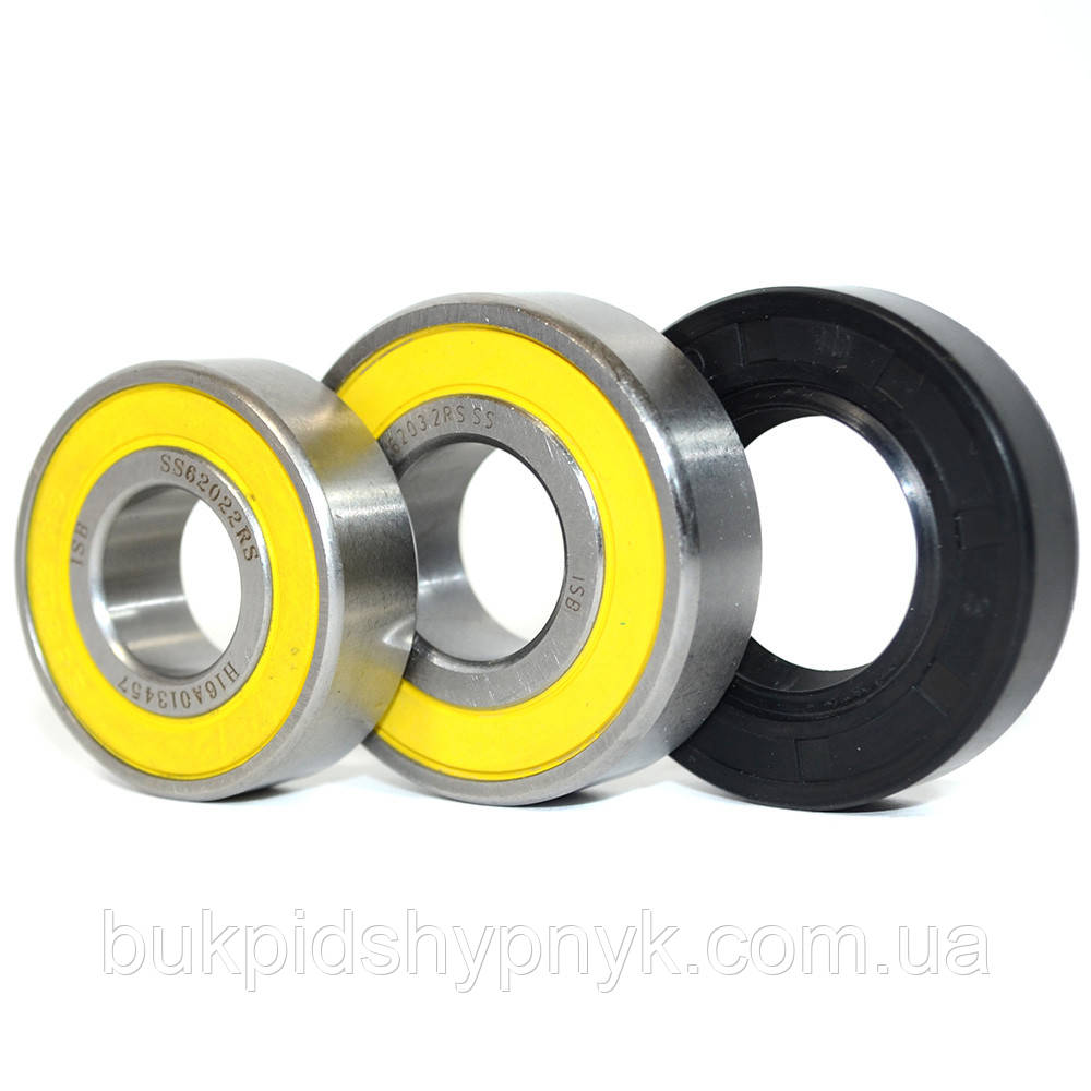 Ремонтний комплект нержавіючих підшипників для пральних машин Indesit і Ariston ISB 6202 2RS SS і 6203 2RS, фото 1