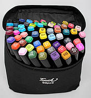 Скетч маркеры двухсторонние 60 шт фломастеры спиртовые набор в сумке по номерам Touch Kaikai