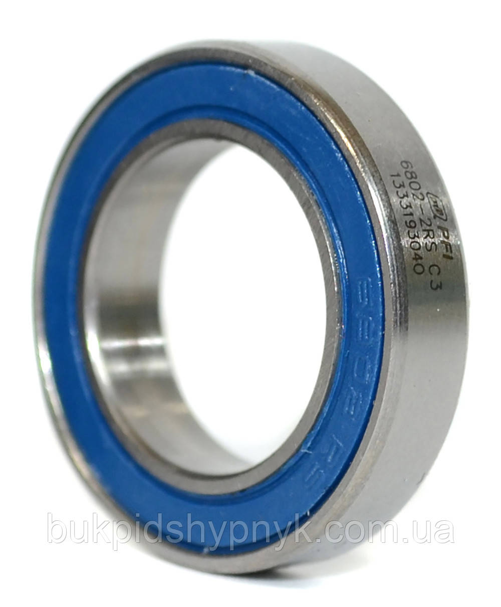 Підшипник культиватора PFI 6802-2RS C3 (1000802) (61802 2RS C3) (15x24x5)