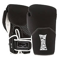 Боксёрские перчатки 16 унций PowerPlay 3011 карбон чёрно-белые