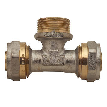 ТРОІЙНИК З НАРУЖНОЮ ДЛЯ МЕТАЛОПЛАСТИЧНИЙ ТРУБИ MASTER 16x1/2Mx16