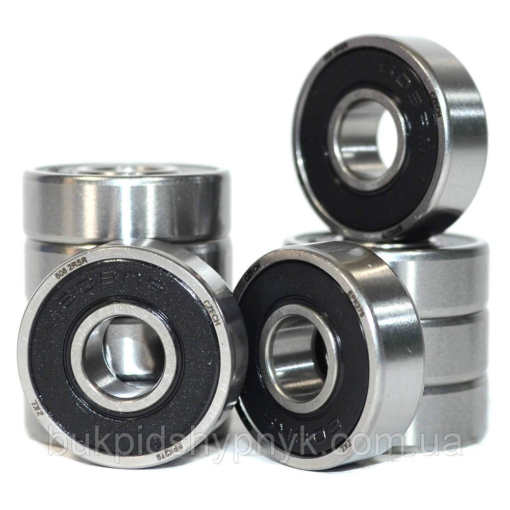 Підшипник кульковий ZKL 608 2RS (180018) (упаковка 10 штук) (8x22x7), фото 1