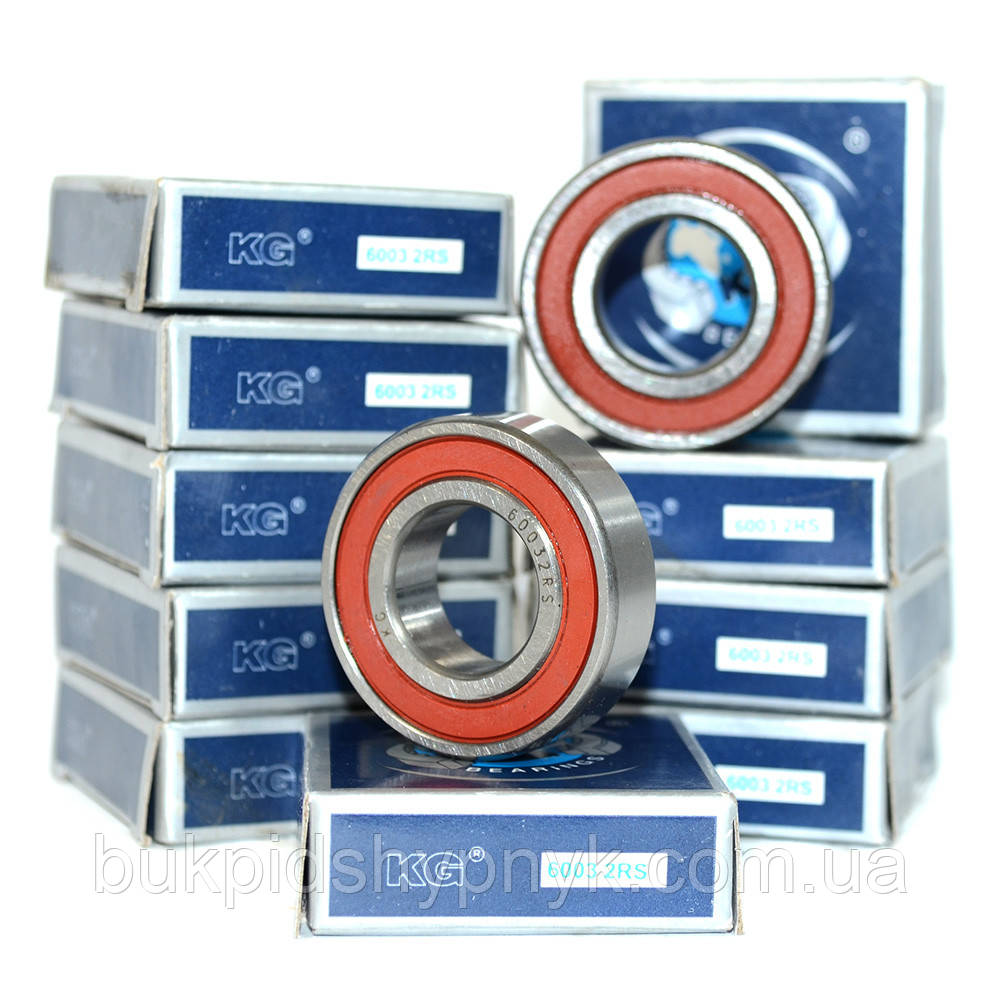 Підшипник кульковий KG 6003 2RS (180103) (упаковка 10 штук) (17x35x10), фото 1