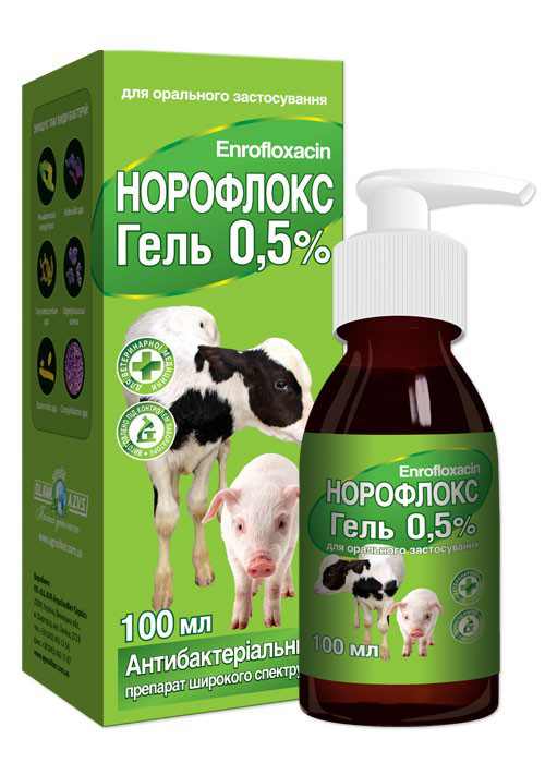 Норофлокс  ГЕЛЬ 0,5% 100мл O.L.KAR. *, фото 1
