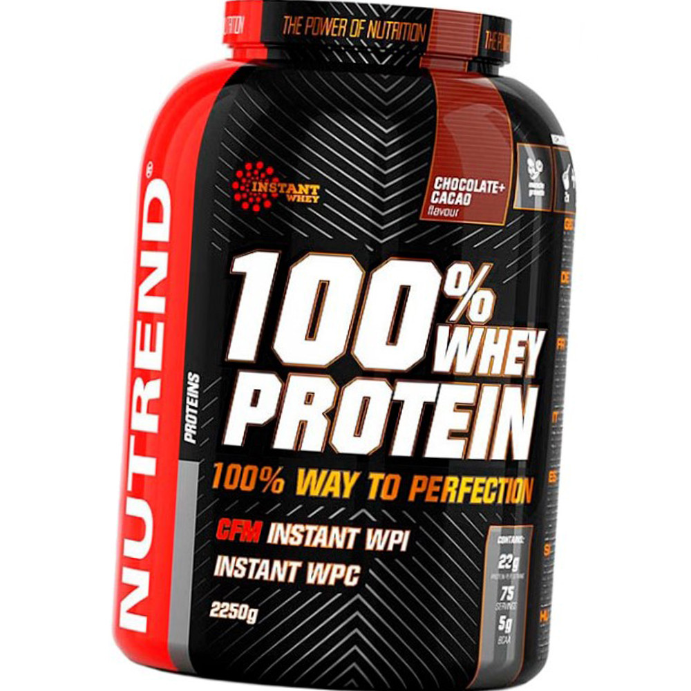 Спортивний сироватковий білок (протеїн) Nutrend 100% Whey Protein 2,25 кг