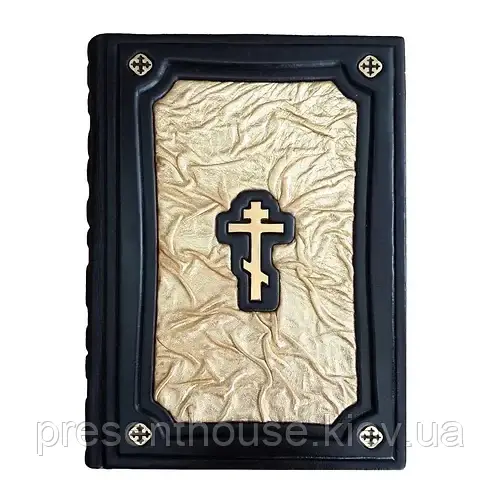 Шкіряна книга Біблія міні "Золота", фото 1