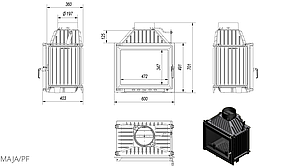 Камінна топка Kratki MAJA 12, фото 3