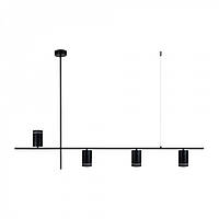 Подвесной светильник Feron ML374 накладной под сменные лампы 4хGU10 230V 1303х70х800мм черный