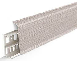 Підлоговий плінтус прямої форми розбірної з прогумованими краями 70 мм, 2,2 м Сосна північна