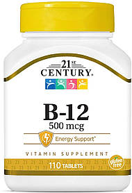 Вітамін В12, 21st Century Vitamin B12 500 мкг (110tab)