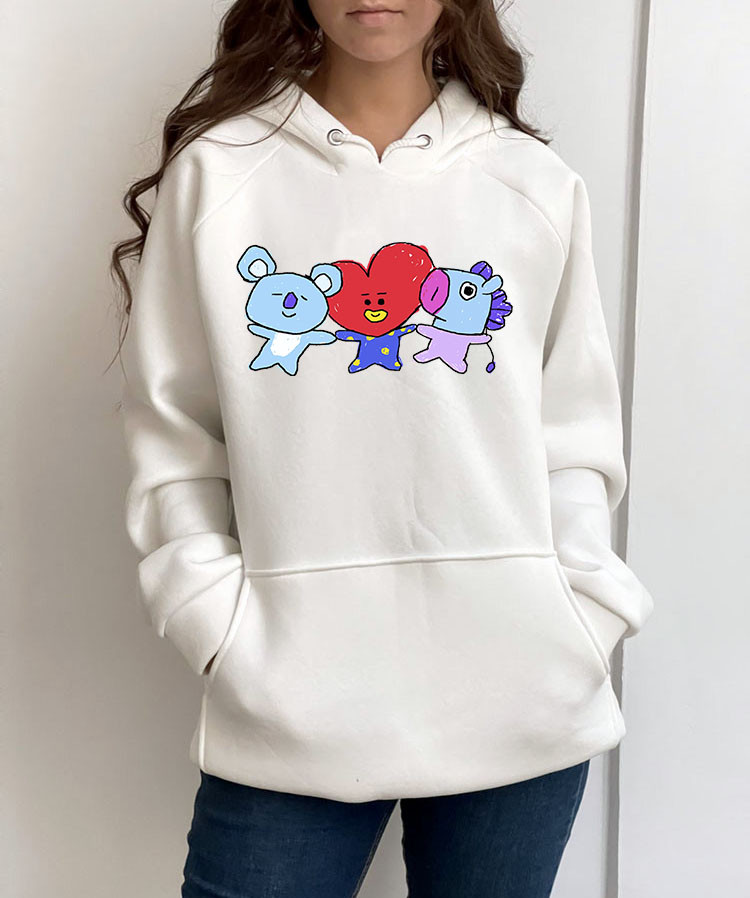 Толстовка худі жіноча з принтом BTS, BT21