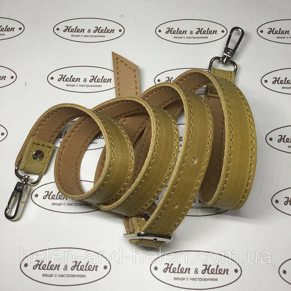 Ремінь 130 х 2,5 пісочного кольору, фото 1