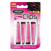 Ароматизатор Aroma Car Clips 4x5g - BUBBLE GUM (30шт.)