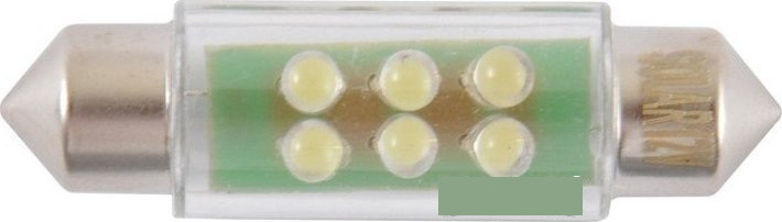 Solar LED 24V SV8.5 T11x39 6leds white 10 шт. підлога., фото 1