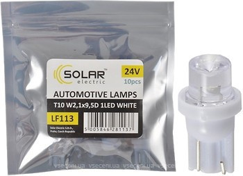 Solar LED 24V T10 W2.1x9.5d 1leds white 10 шт. підлога., фото 1
