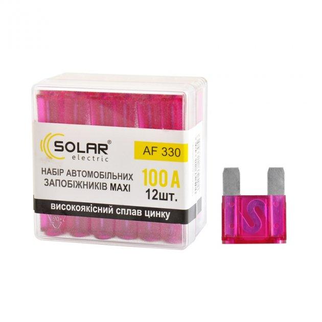 Solar Набір "MAXI" запобіжників, сплав цинку 100А, 12шт. (100шт./уп.)