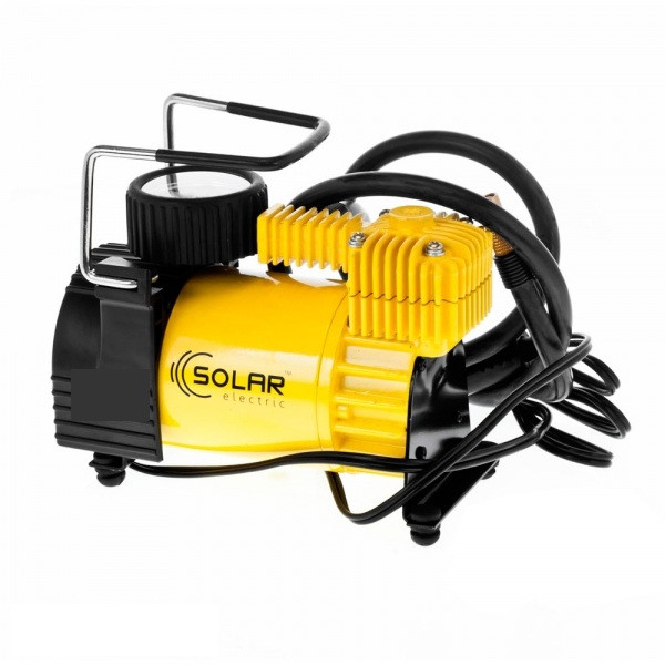 Компресор автомобільний SOLAR 10 Атм, 37 л/хв. метал.накладка (8/ящ), фото 1