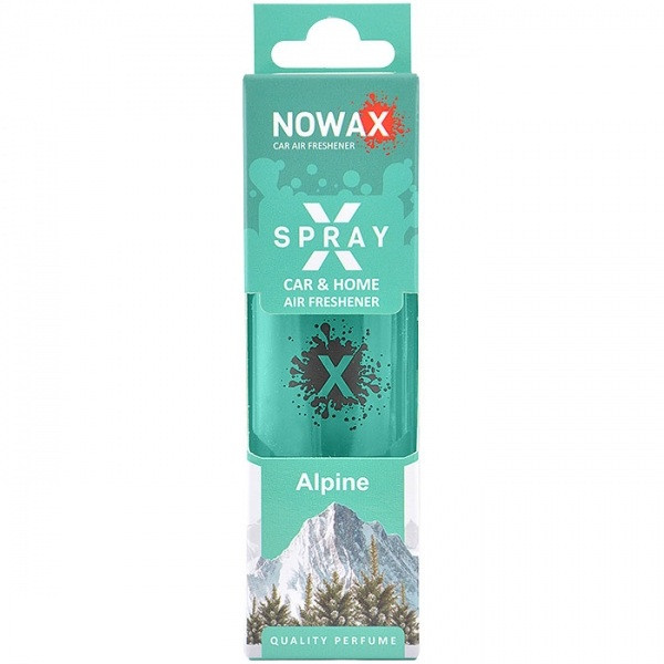 Ароматизатор повітря з розпилювачем в коробці NOWAX серія “X Spray“ - Alpine 50ml