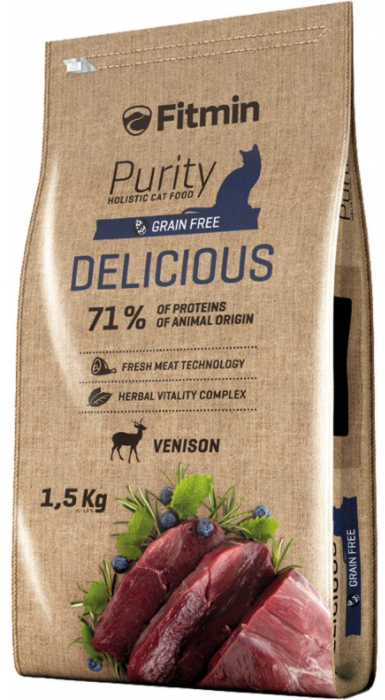 Fitmin cat Purity Delicious (Фитмин) Корм для кішок з чутливим травленням, 400 г