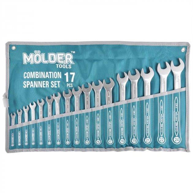 Набір ключів комбінованих MOLDER CR-V, 17шт., 6-24 мм, уп. чохол (8), фото 1