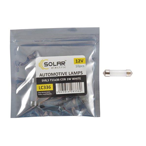 Solar LED 12V SV8.5 T11x36 1COB 1 W white 10 шт. підлога.