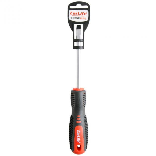 Викрутка Carlife шліцева SL6x100mm, Cr-V 6150 (12/240шт.), фото 1