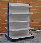 Торгові острівні (двосторонні) стелажі з бар'єрами «Колумб» 200х132 см., кремові, Б/у, фото 7