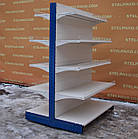 Торгові острівні (двосторонні) стелажі з бар'єрами «Колумб» 200х132 см., кремові, Б/у, фото 3