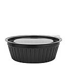 Соусниця пластикова з кришкою чорна 120 мл (упаковка 100 шт), фото 2