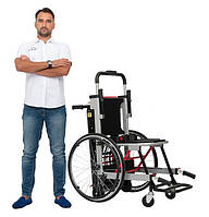 Лестничный подъемник для инвалидов MIRID ST00ЗА с дополнительными активными колесами.