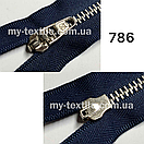 Блискавка Джинсова Тип 4 (Золото та нікель) 18 см Синій, фото 2